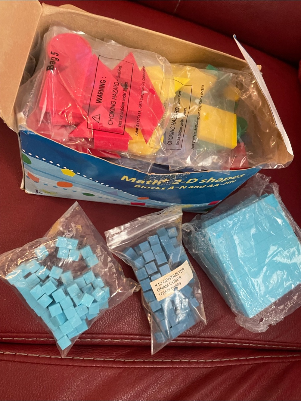 Manipulative pieces K-12 Shapes set geometric teaching math counting learning